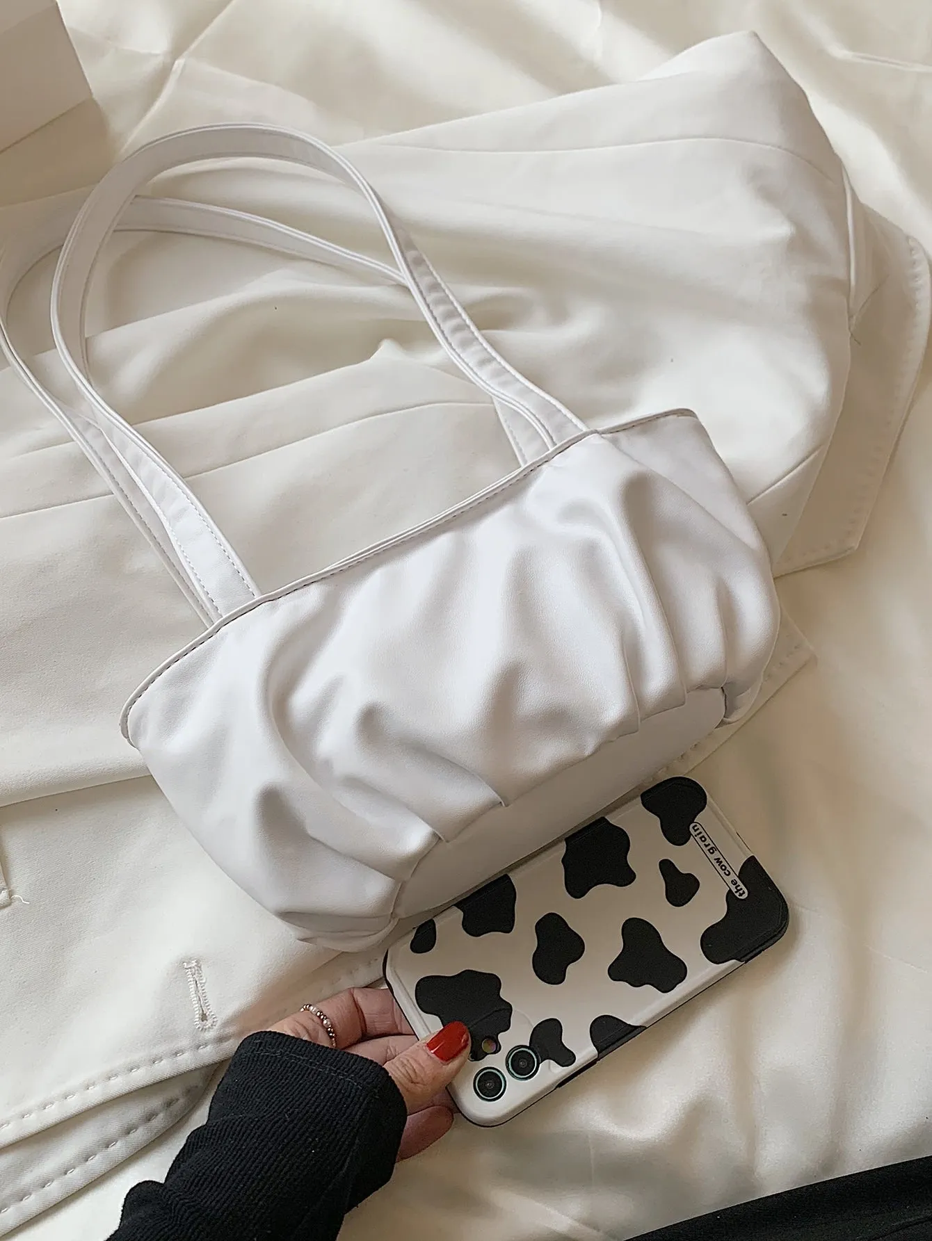 Ruched Shoulder Bag