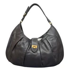 Salvatore Ferragamo Grey Shoulder Leather Bag