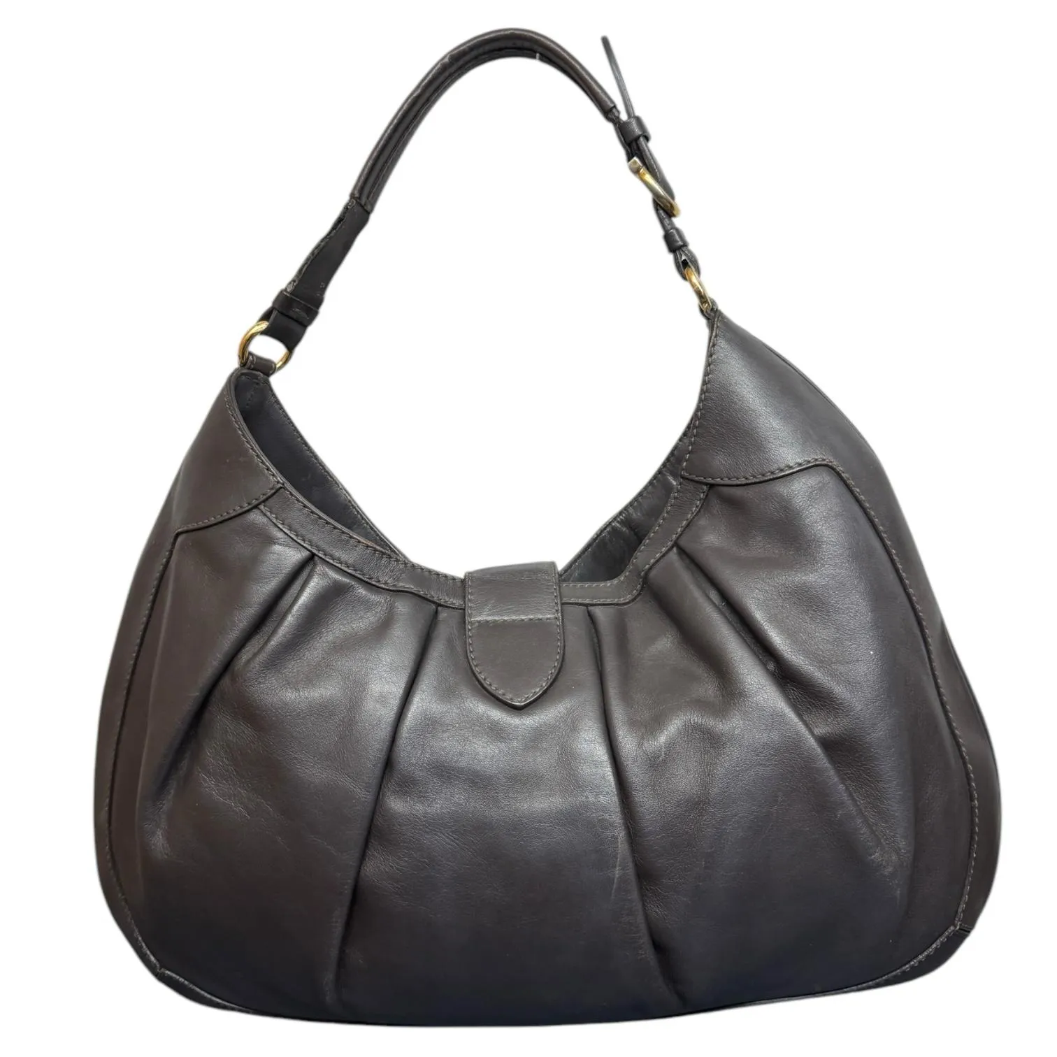 Salvatore Ferragamo Grey Shoulder Leather Bag