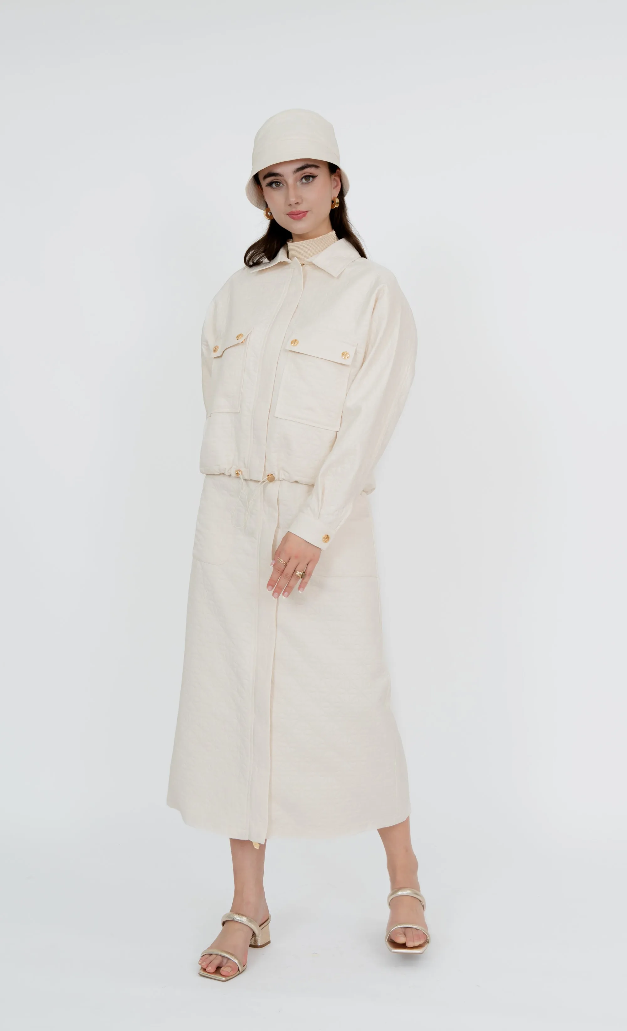 Sepang Jacket and Skirt in Lucent White