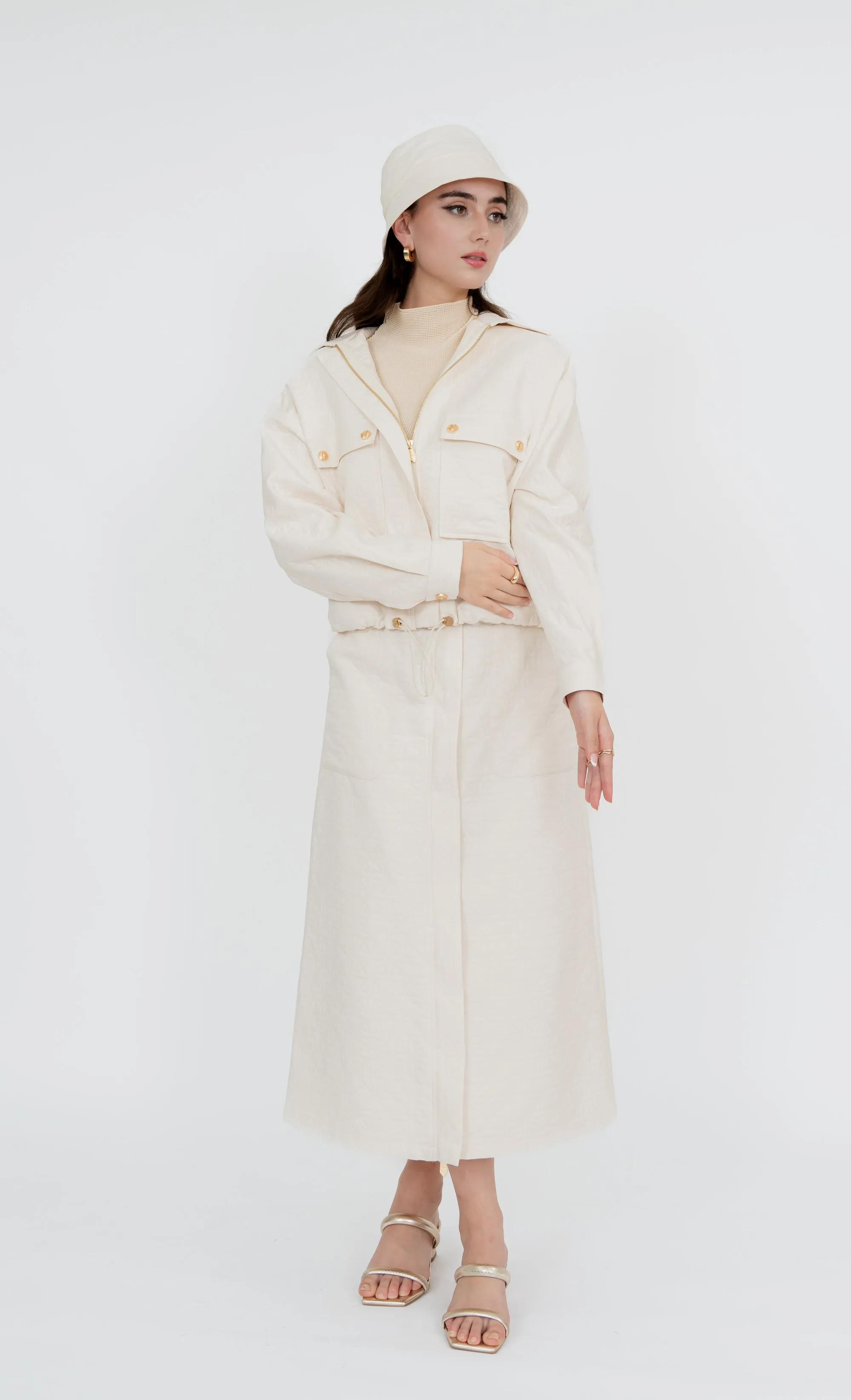 Sepang Jacket and Skirt in Lucent White