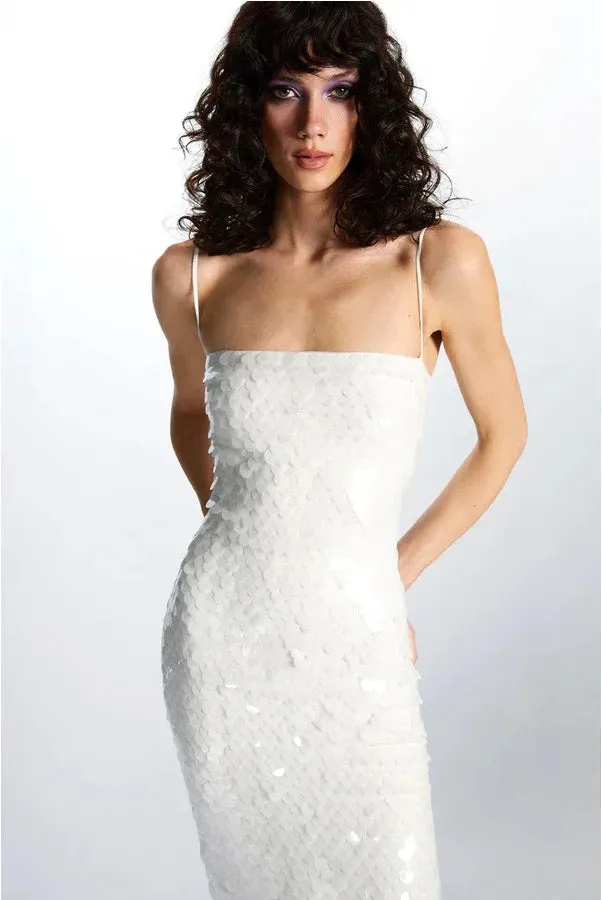 Sequin Strap Stylish Midi Dress