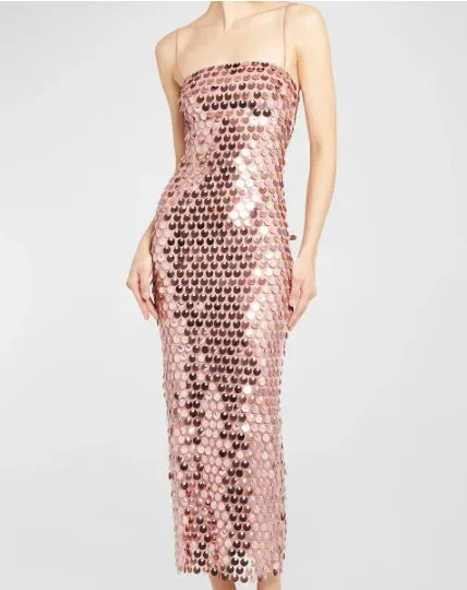 Sequin Strap Stylish Midi Dress