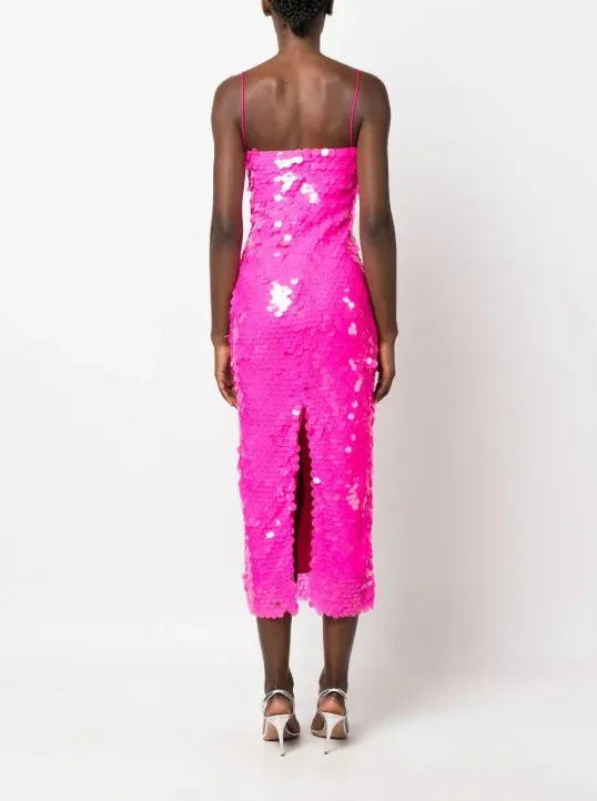 Sequin Strap Stylish Midi Dress