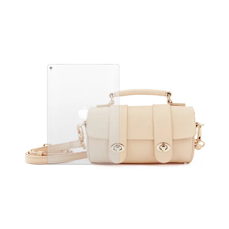 Small Womens Leather Barrel Crossbody Bags Leather Handbags for Women