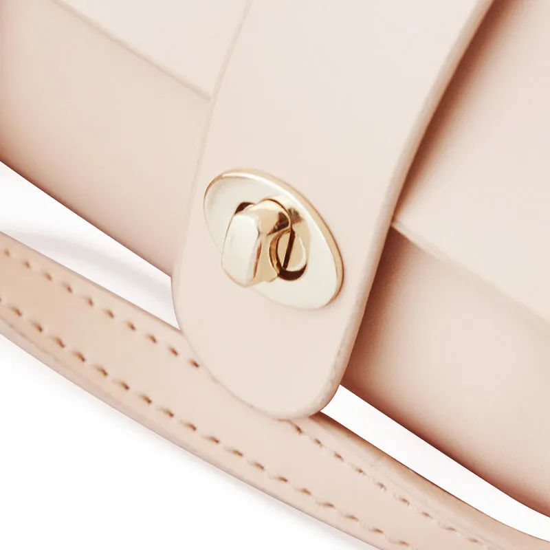 Small Womens Leather Barrel Crossbody Bags Leather Handbags for Women