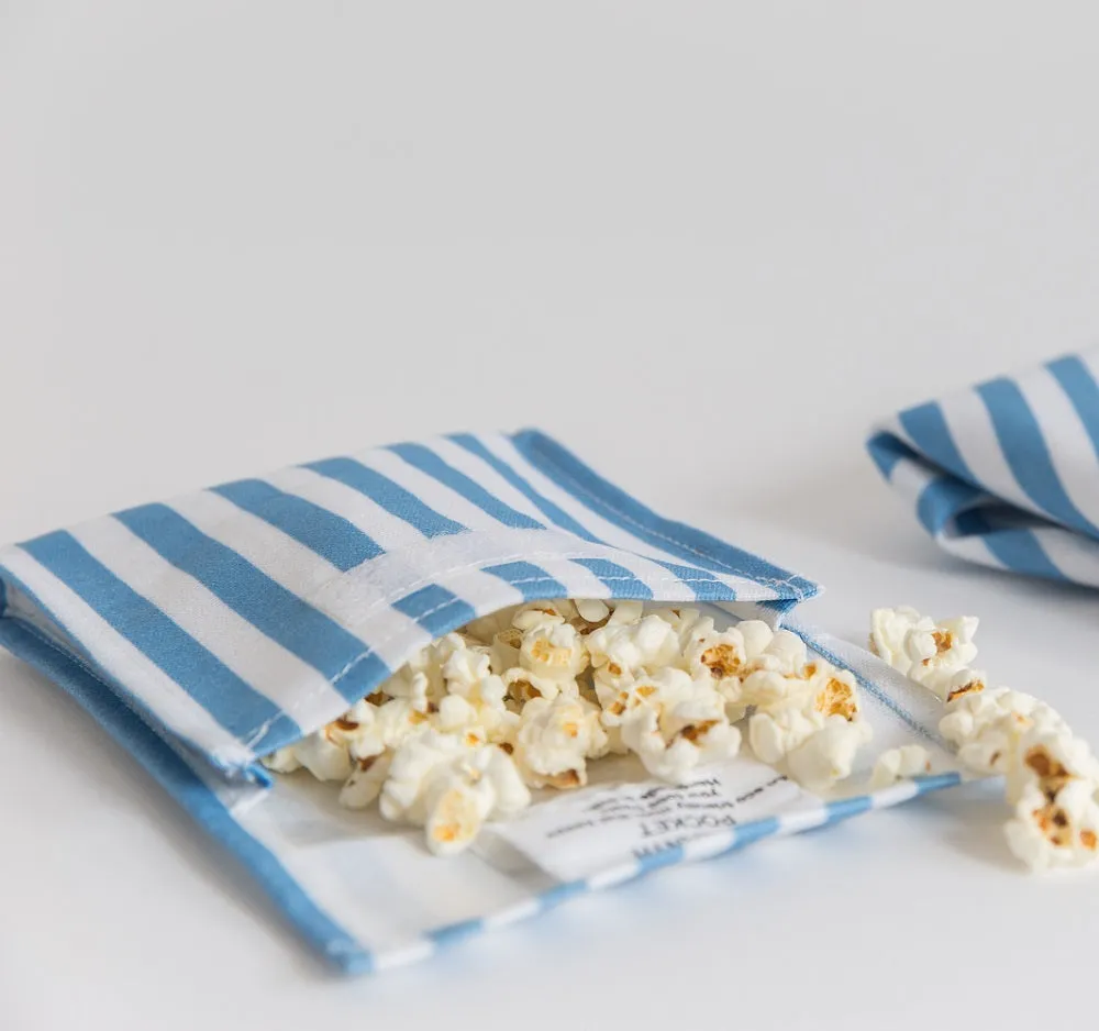 Snack & Food Bag - Denim Stripe