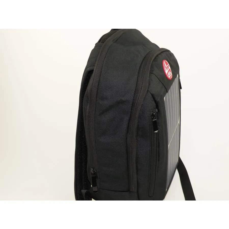 Solar Charger Backpack 35L with Power Bank Charger 6.5W Black