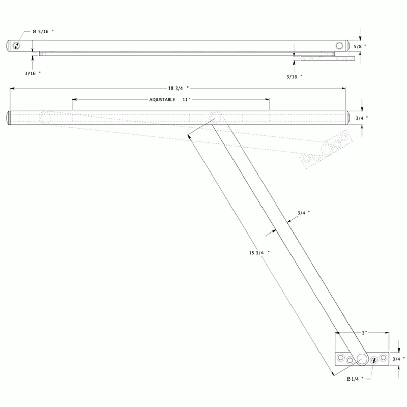 Solid Brass Overhead Door Holder (Polished Chrome Finish)