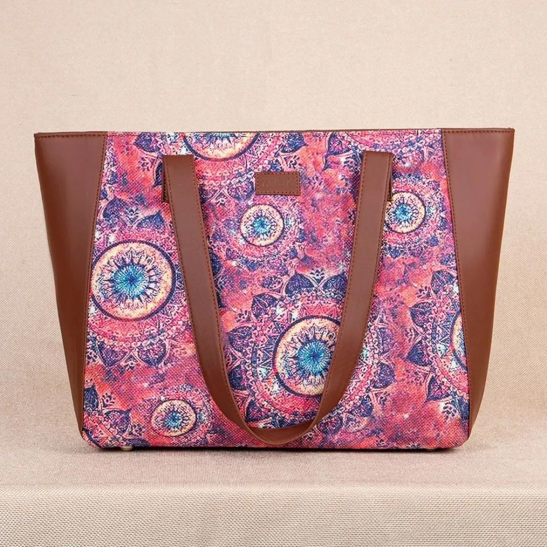 Space Chakra & Kovil Blue - Side Tote Bag & Sling Bag Combo