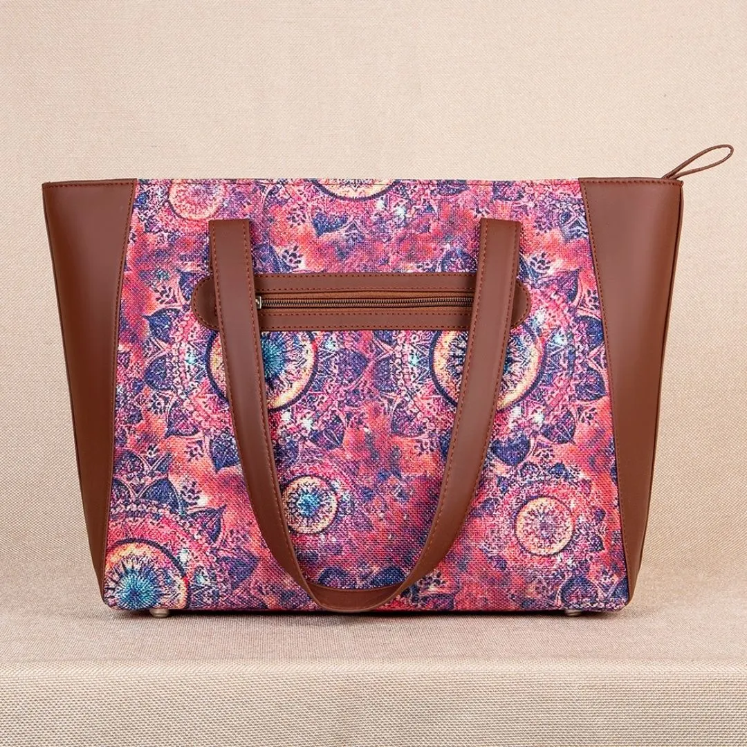 Space Chakra & Kovil Blue - Side Tote Bag & Sling Bag Combo