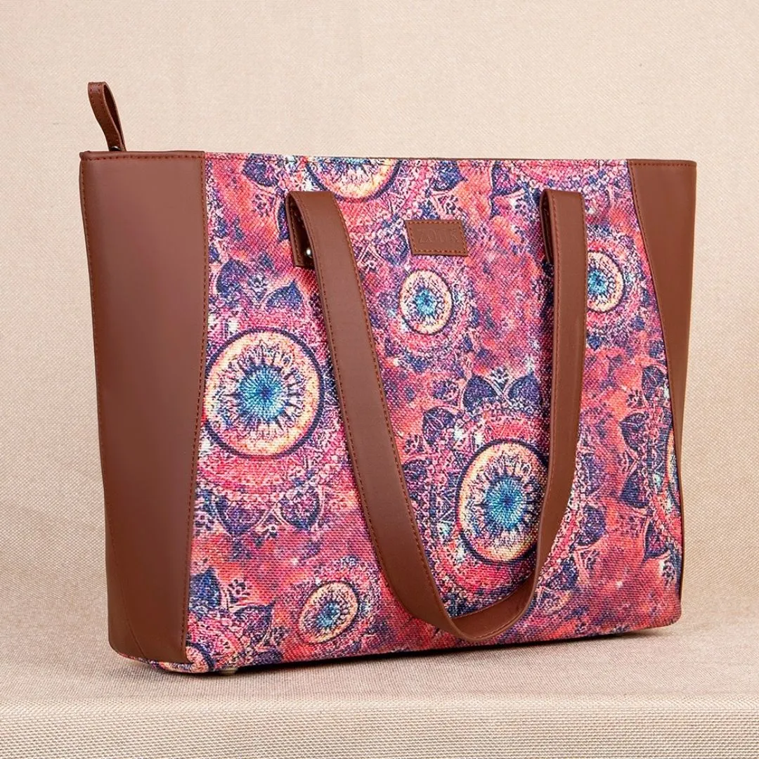 Space Chakra & Kovil Blue - Side Tote Bag & Sling Bag Combo