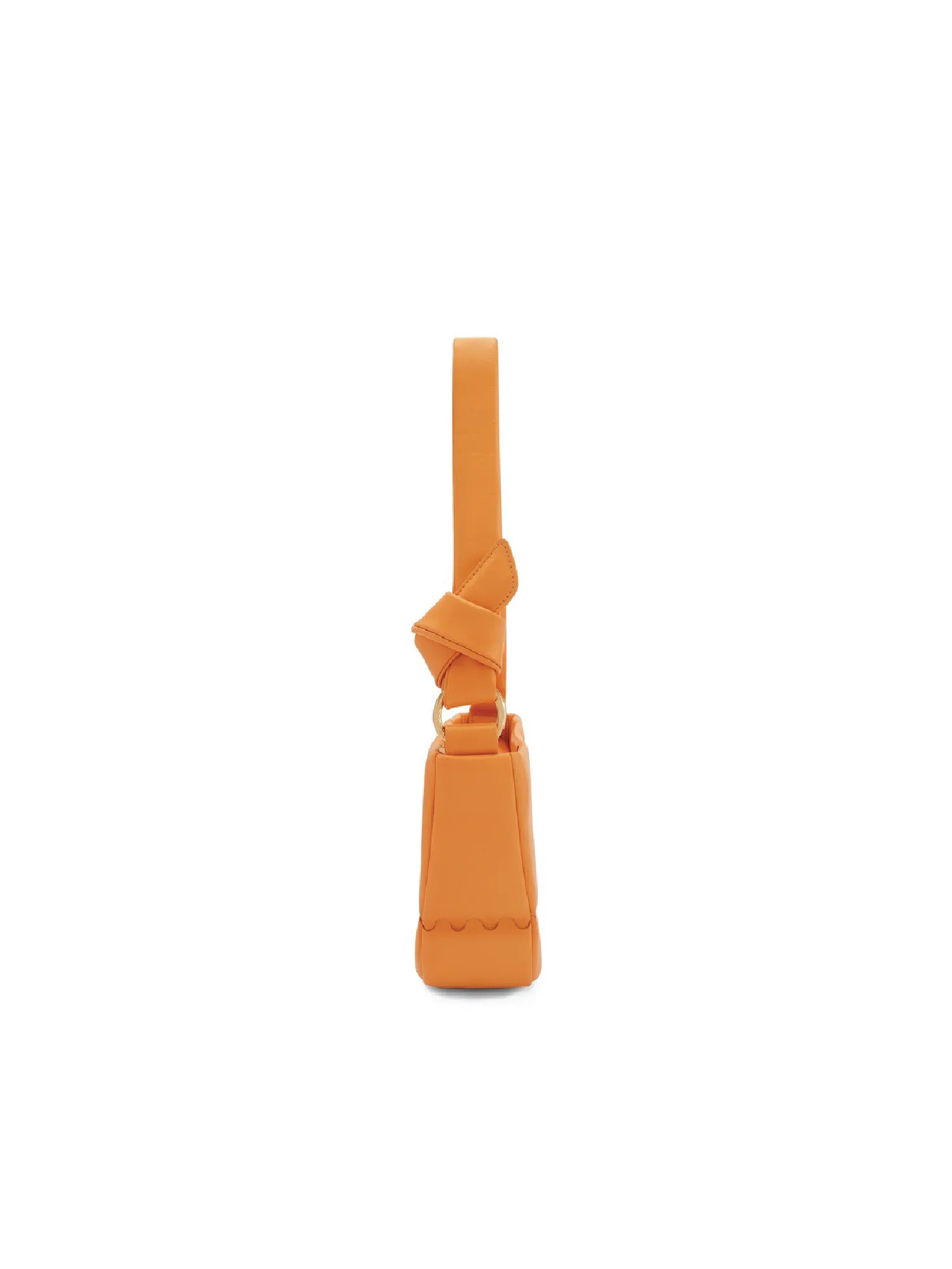 Square Stitch Cushion Shoulder Bag - Orange