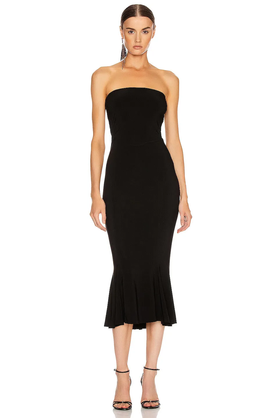 Strapless Fishtail Stylish Dress To Midcalf