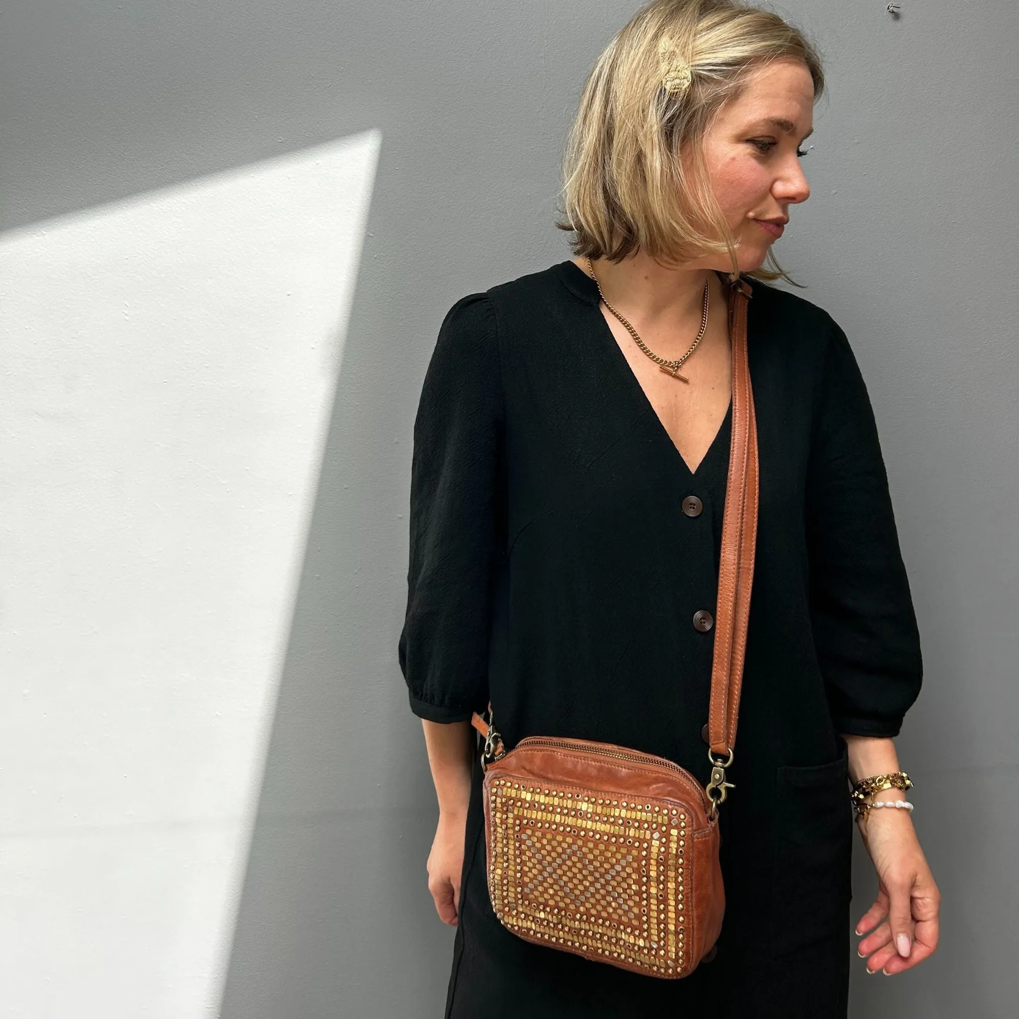 Studded Vintage style Camera bag