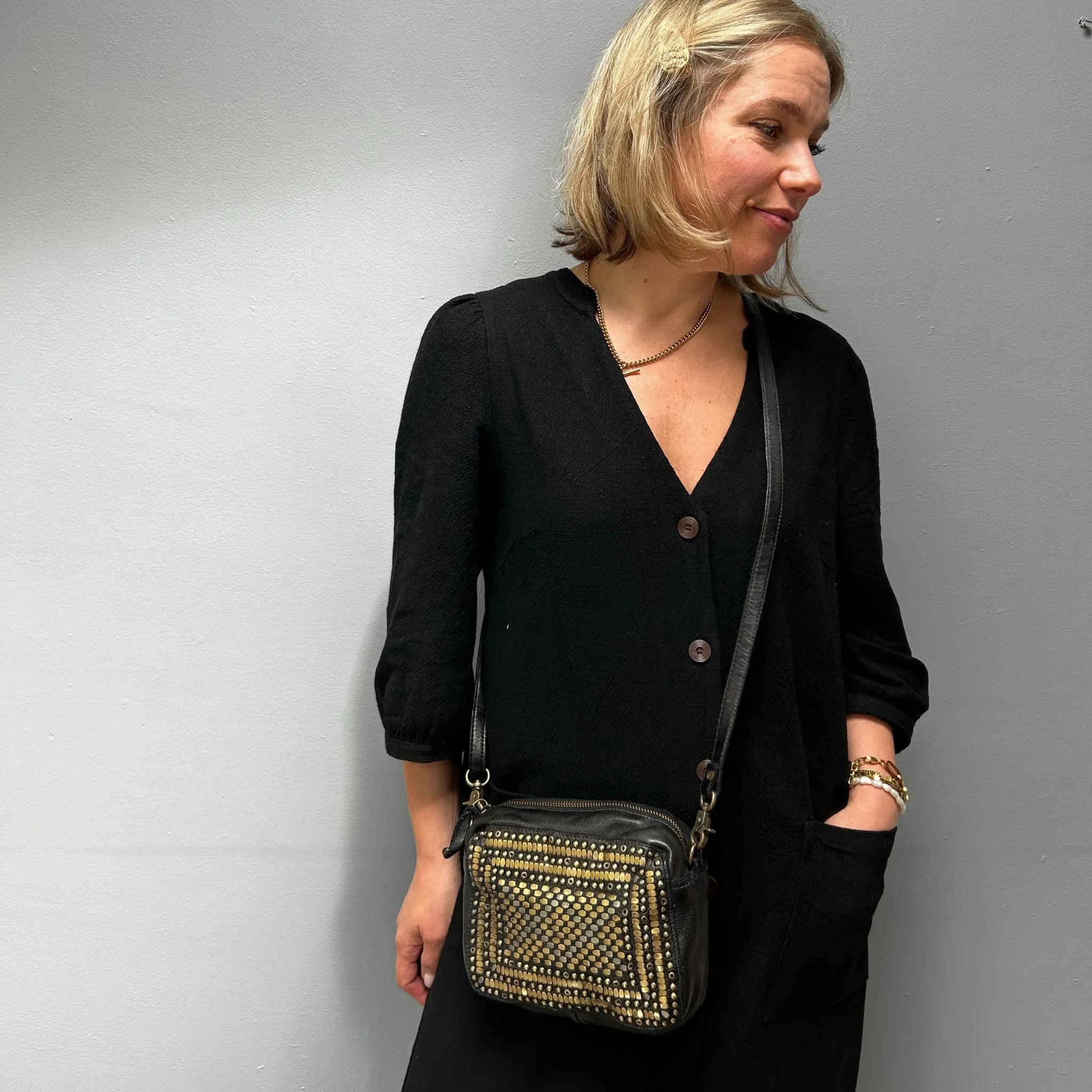 Studded Vintage style Camera bag