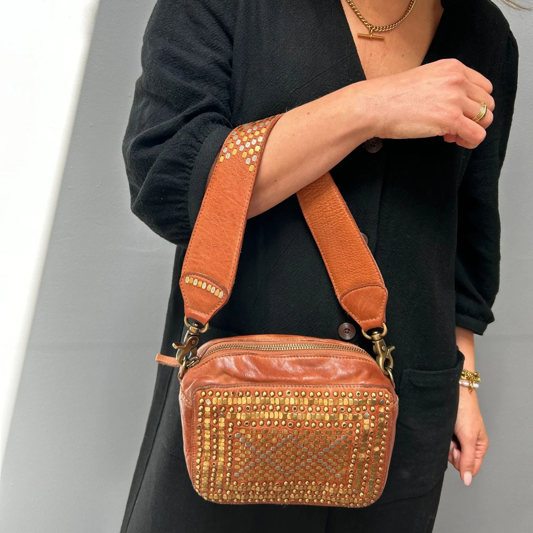 Studded Vintage style Camera bag