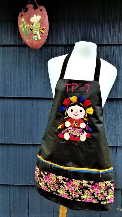 Stylish Embroidered  Vinyl Apron