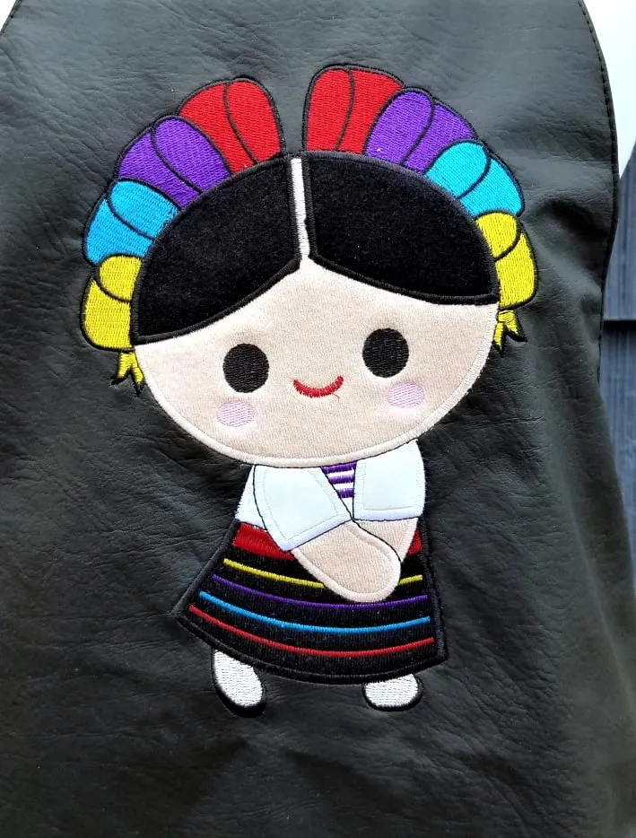 Stylish Embroidered  Vinyl Apron