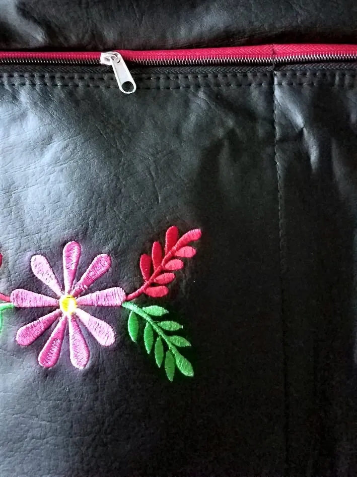 Stylish Embroidered  Vinyl Apron