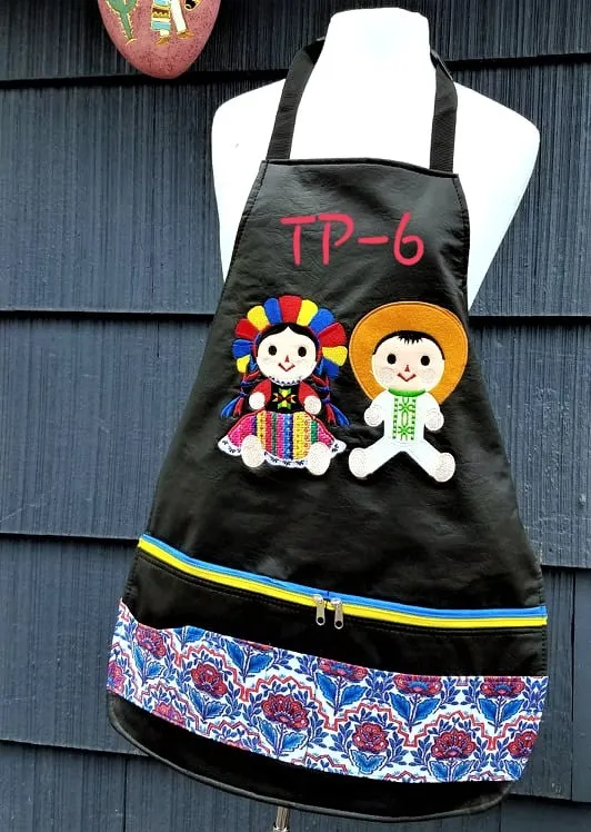 Stylish Embroidered  Vinyl Apron