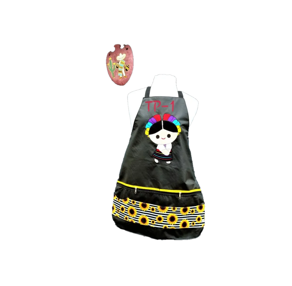 Stylish Embroidered  Vinyl Apron