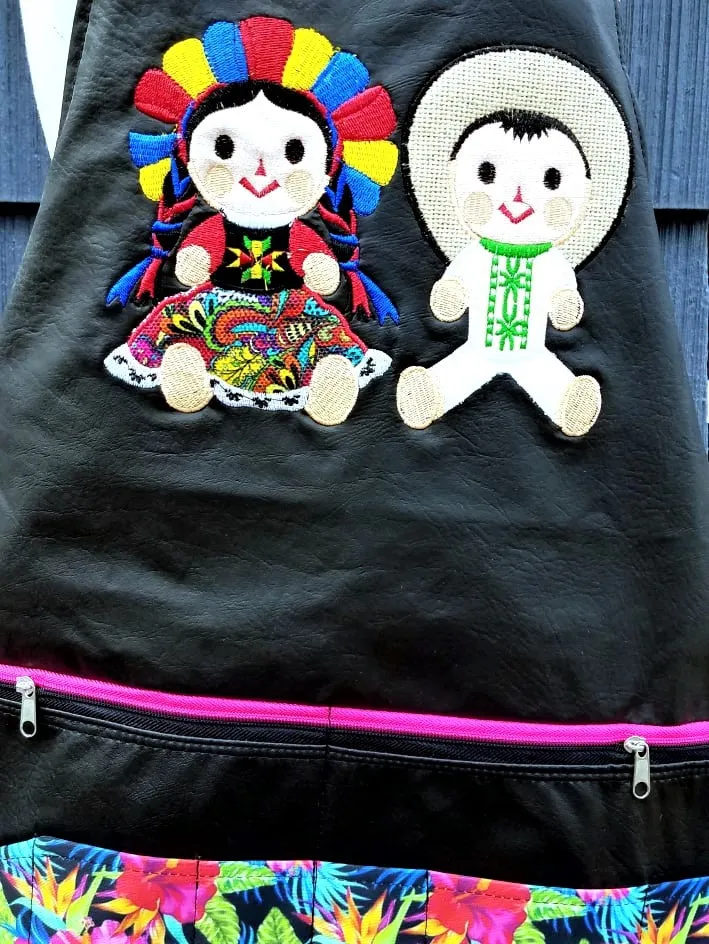 Stylish Embroidered  Vinyl Apron