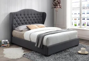 Stylish Grey Fabric Bed