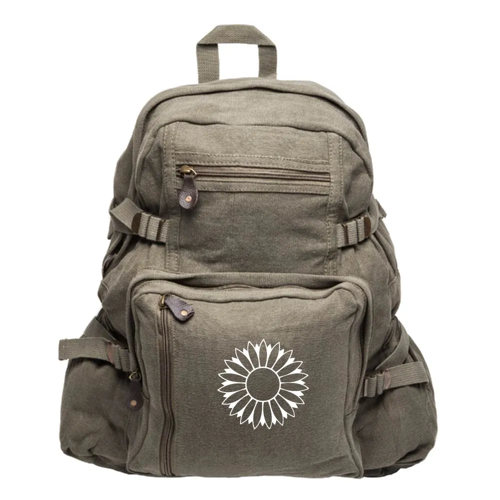 Sunflower Army Sport Heavyweight Canvas Backpack Bag