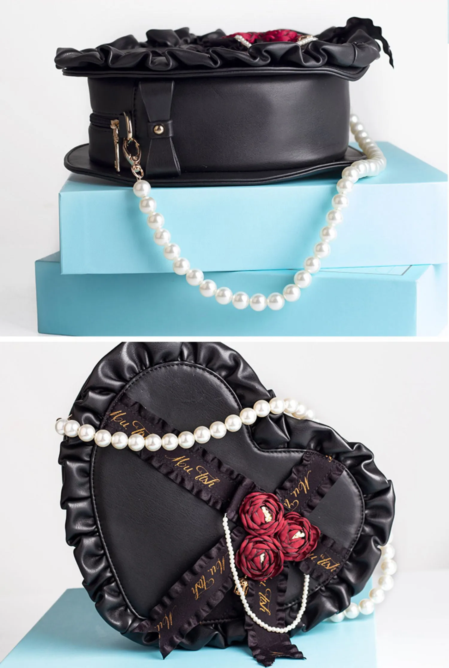Sweet Love Heart Lace Weddings Shoulder Messenger Bag