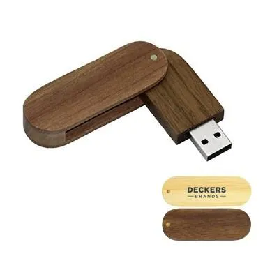 Swivel Wooden USB Flash Drive