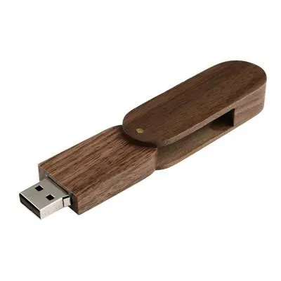 Swivel Wooden USB Flash Drive