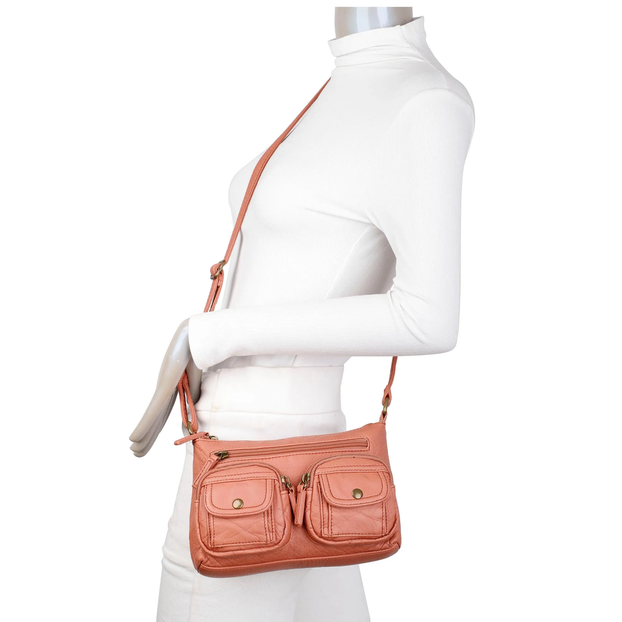 The Bethany Crossbody - Peach