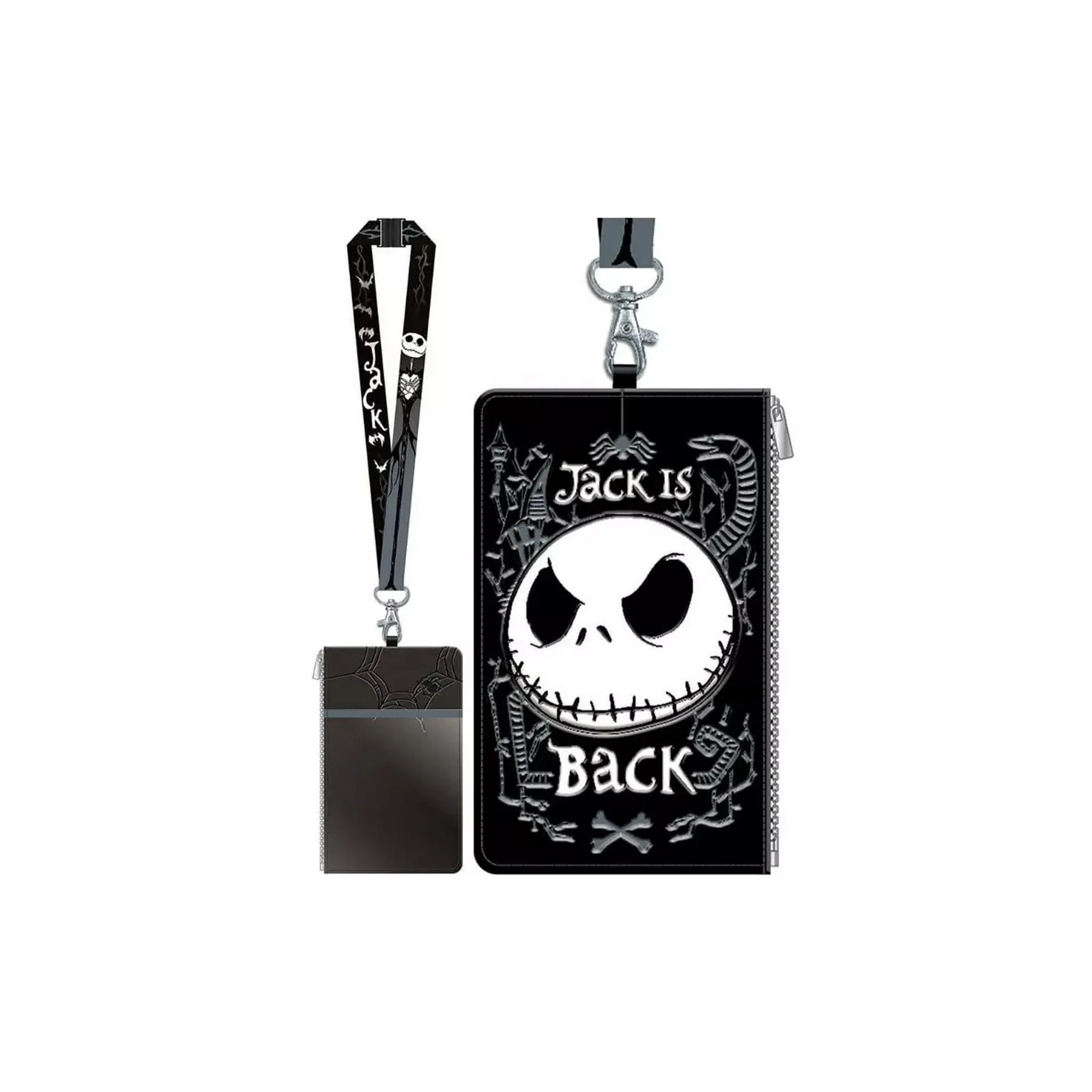 The Nightmare Before Christmas Jack Skellington Lanyard with Passport Holder