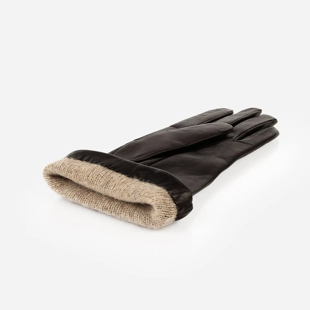 The Sleek Leather Glove Steel Blue