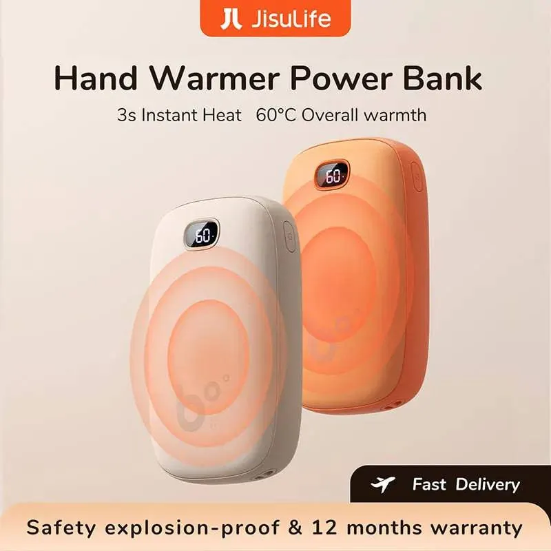 TheWellBeing™️Gentle Heat: Hand Warmer & Power bank - Duration 13 hours