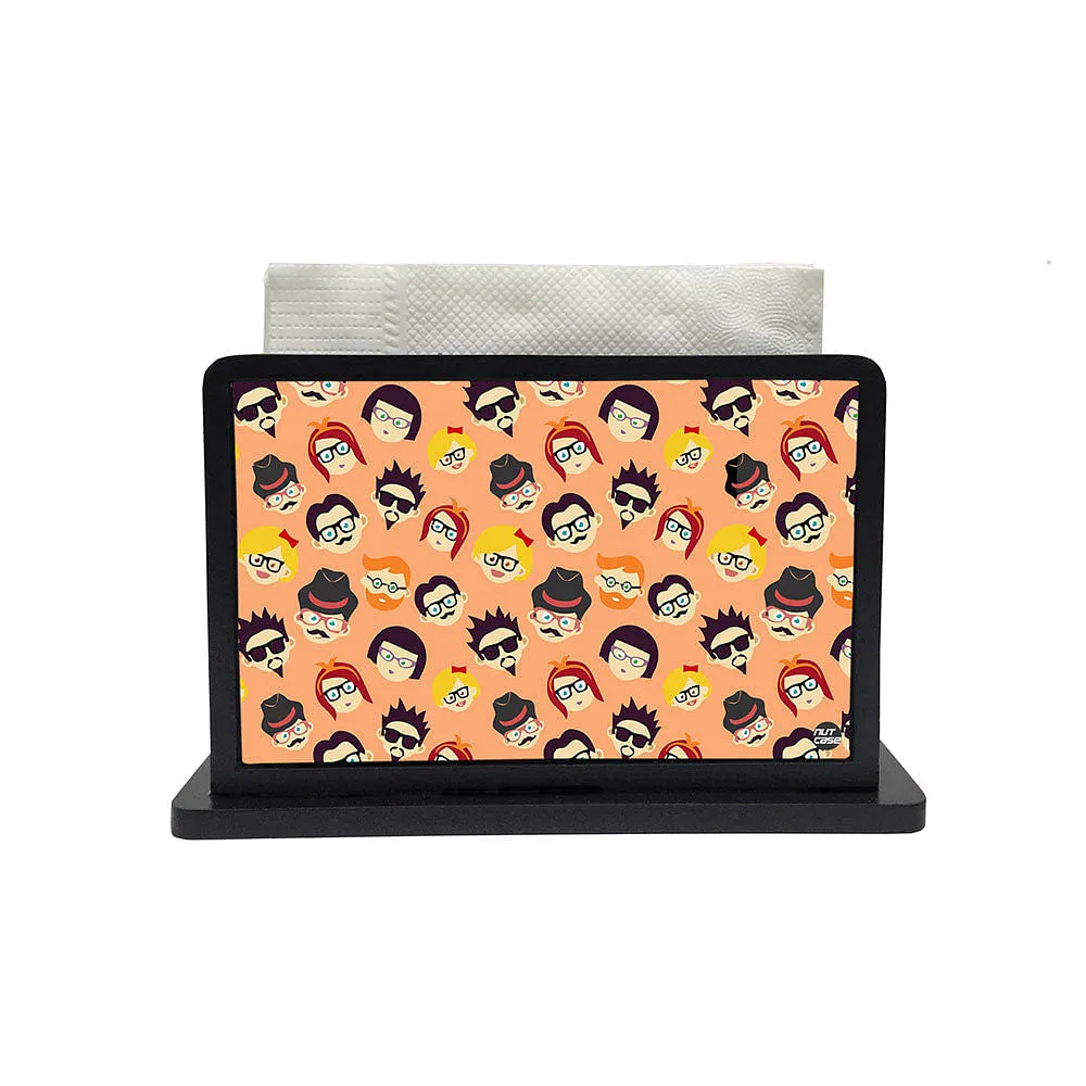 Tissue Holder Paper Napkin Stand - Hipster People
