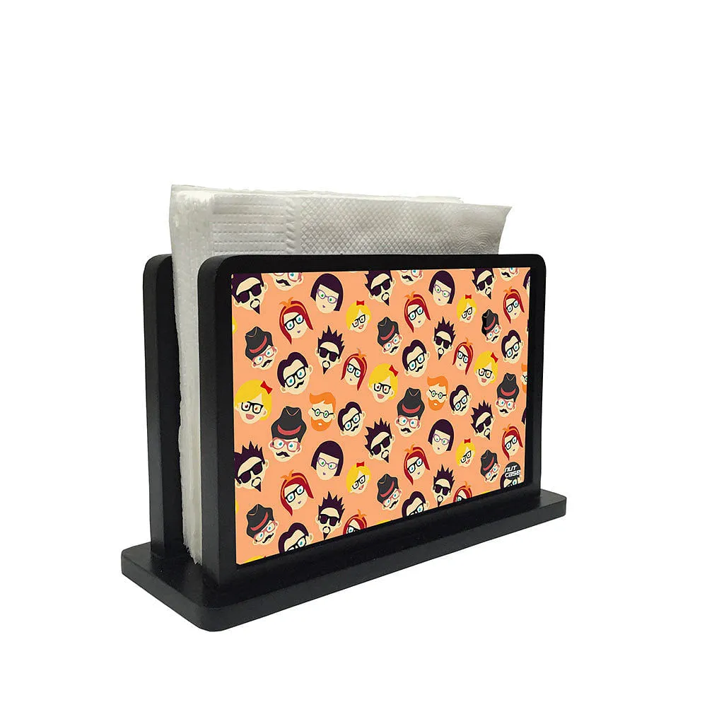 Tissue Holder Paper Napkin Stand - Hipster People