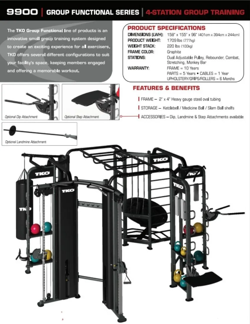 TKO 9900 All-in-One Training and Boxing Rebounder Station 9900