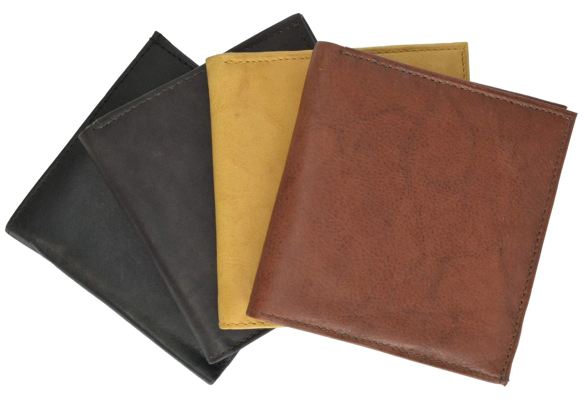 Top Grain Extra Capacity Leather Bifold Wallet with Credit Card Slots 3502 CF