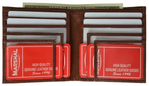 Top Grain Extra Capacity Leather Bifold Wallet with Credit Card Slots 3502 CF