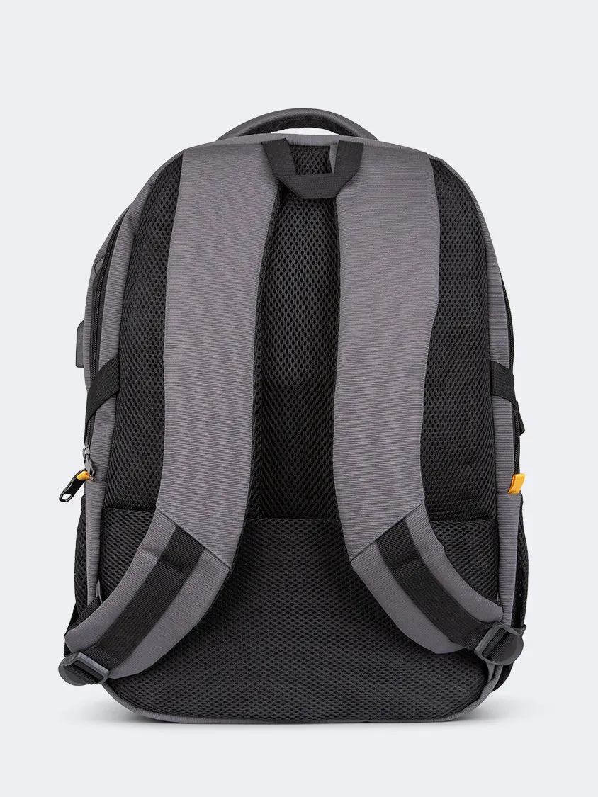 Topten Accessories The Ultimate School Backpack Unisex Back To School Bag Gray/Yellow