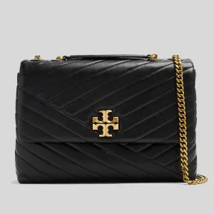 TORY BURCH Kira Chevron Convertible Shoulder Bag Black 90446