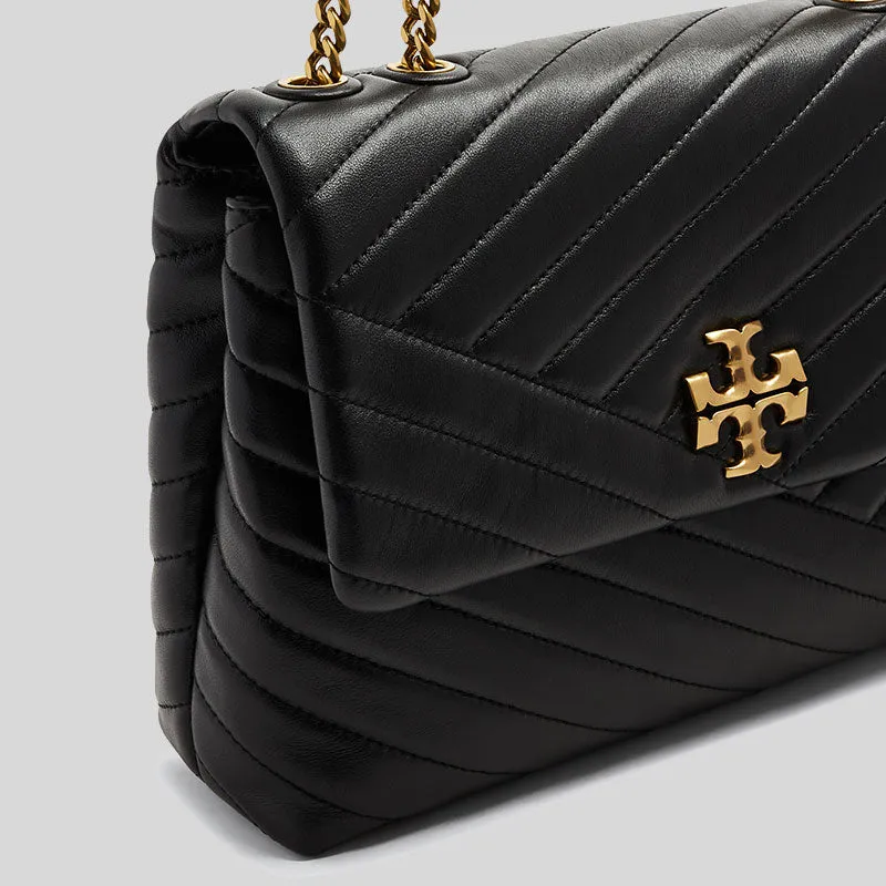 TORY BURCH Kira Chevron Convertible Shoulder Bag Black 90446
