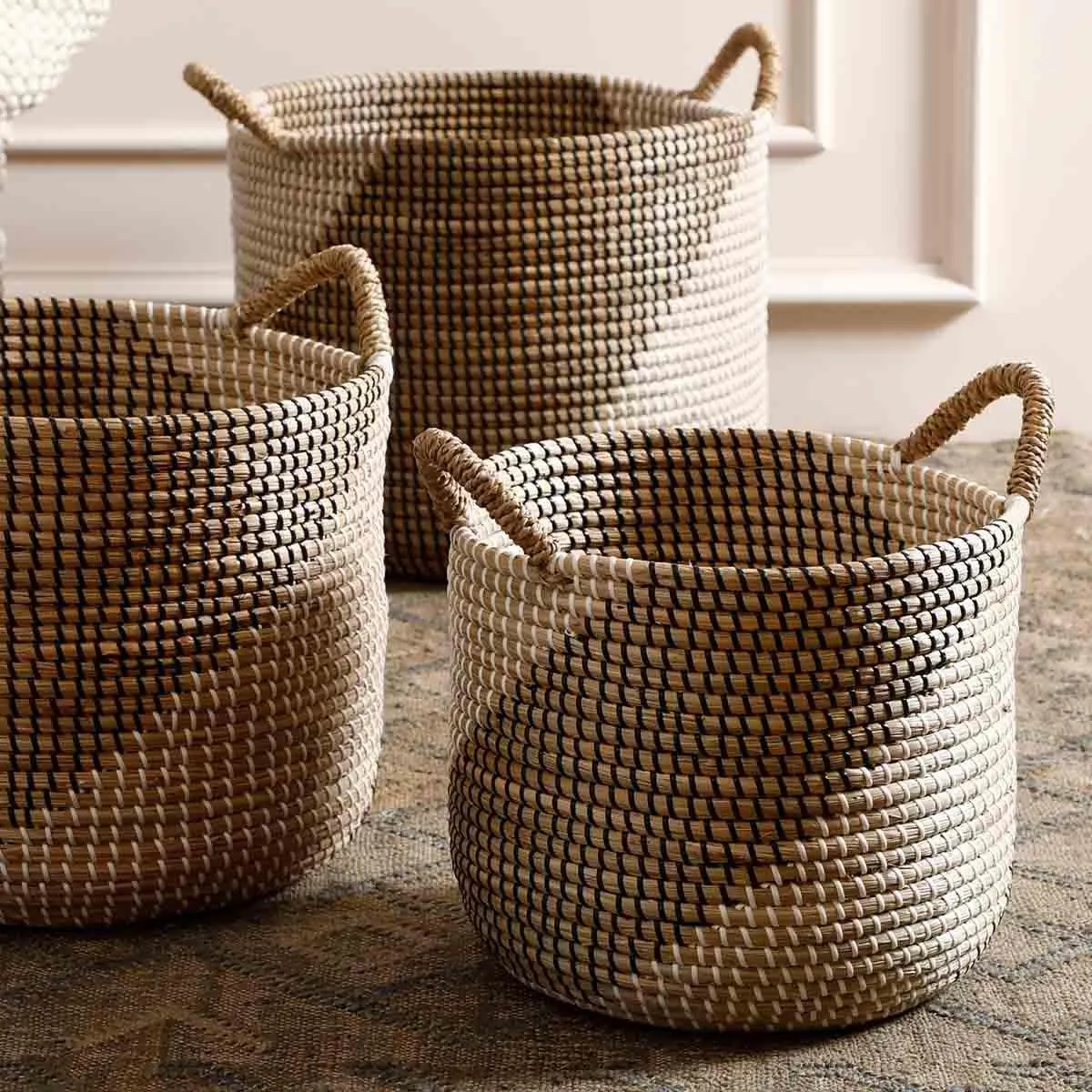 Trisang Seagrass Basket Hampers Container | Plant Holder Accessories