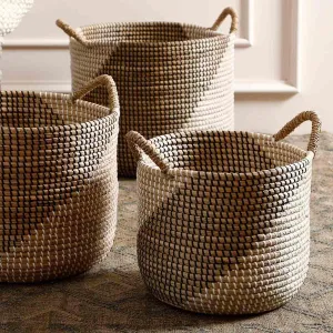 Trisang Seagrass Basket Hampers Container | Plant Holder Accessories