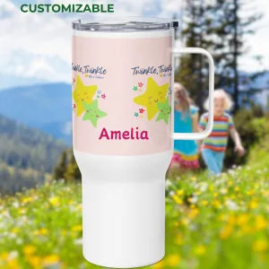 Twinkle, Twinkle, Travel mug with a handle