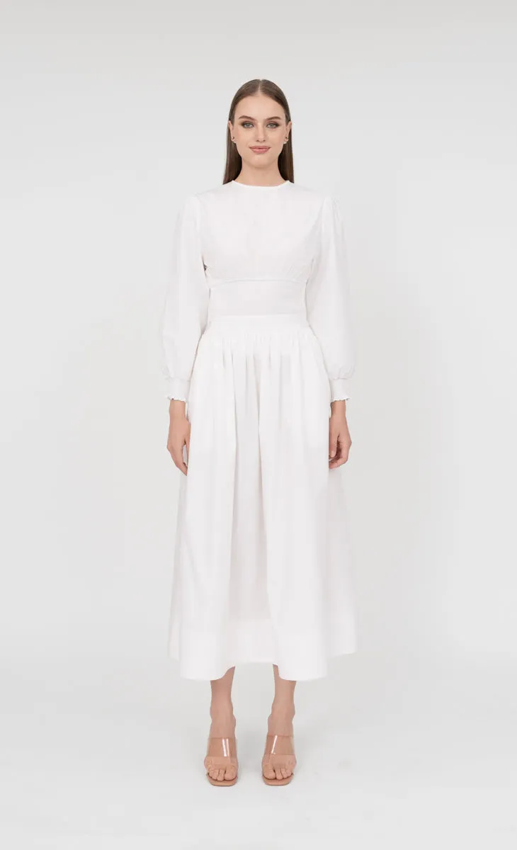 Victoria Skirt in Lucent White