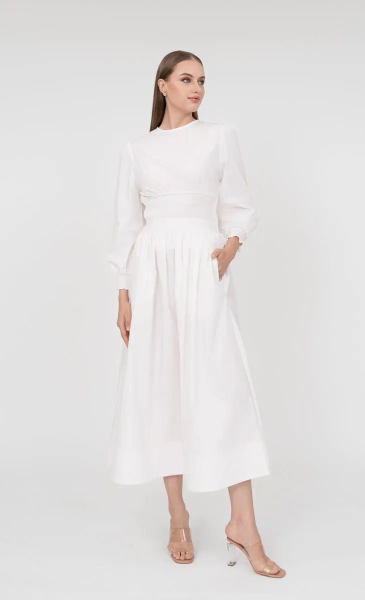 Victoria Skirt in Lucent White