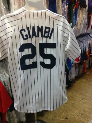 Vintage #25 JASON GIAMBI New York Yankees MLB Majestic Jersey L